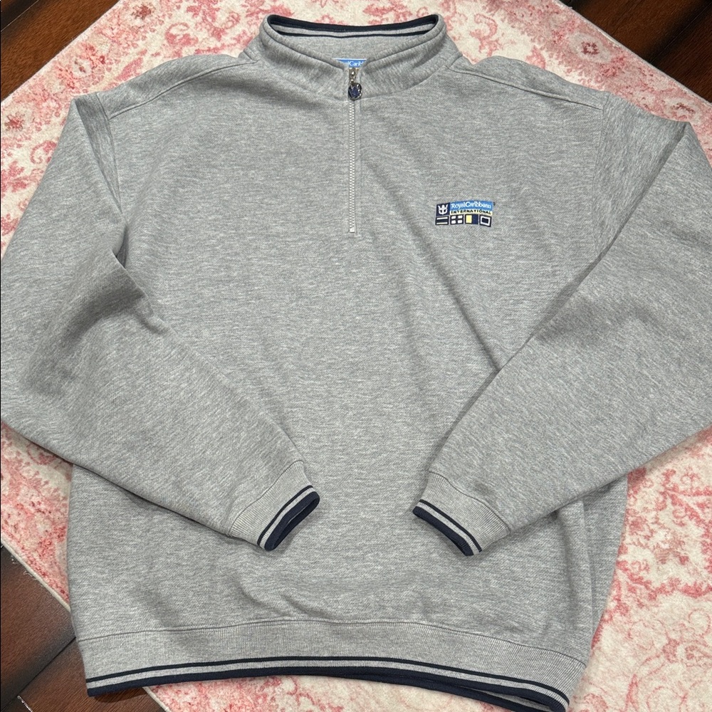 Gray Half-Zip Men's ROYAL CARIBBEAN Pullover XL/L